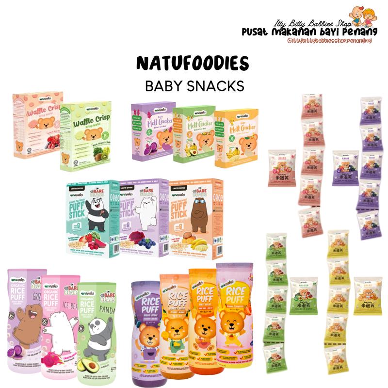 NATUFOODIES Baby Snacks Rice Puffs, Rice Stick, Biscuits, Teething ...