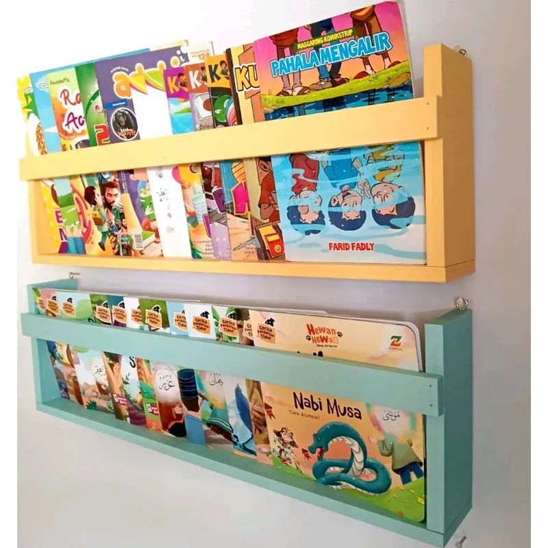 Rak Buku Estetik Warna Hitam Putih Rak Gantung Ambalan Rak Bumbu 2