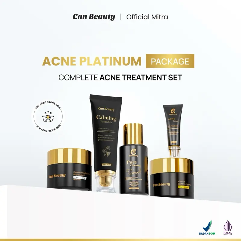 Can Beauty Paket Acne Original BPOM Resmi - Memutihkan, Mengatasi Jerawat dan Bekasnya - Remaja, Facial, Berminyak, Totol, Berjerawat, Kusam, Wajah, Kering 0