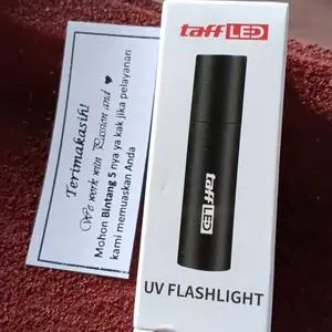 Senter UV Mini Deteksi Urin Jamur Uang Rechargeable Tahan Air 365nm Bodi Aluminium untuk Hewan Peliharaan
