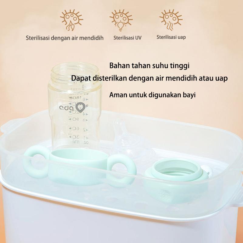 Botol Persegi Bayi Anti Perut Kembung Botol Penyimpanan Makanan Bayi Mulut Lebar 270ml C437