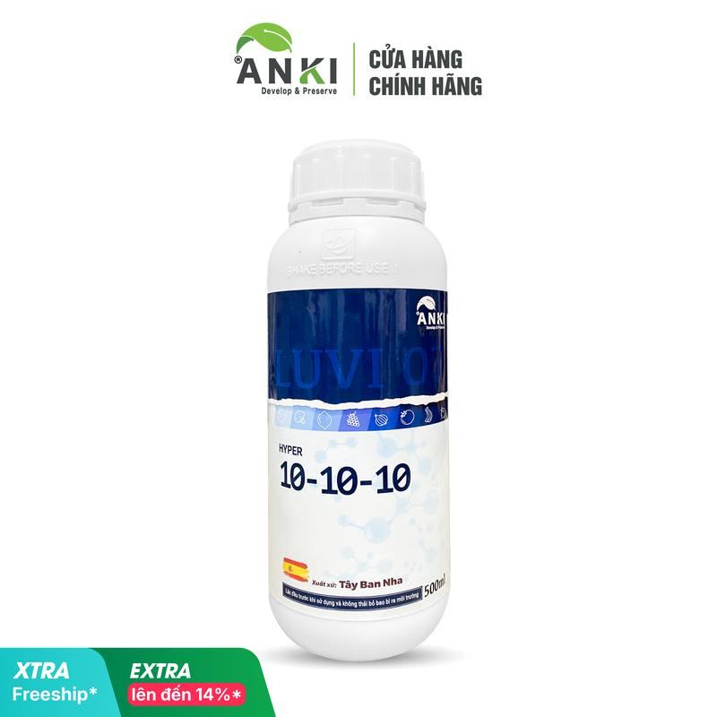 Chai phân bón NPK 10-10-10 hữu cơ nhập khẩu Châu Âu chai 500ml pha 500-700 lít nước - Phân tử cực nhỏ hấp thụ vào cây qua lá hoa quả và rễ rất nhanh