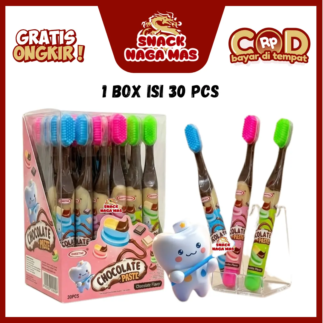 SWEET ME COKLAT PASTA GIGI TOOTHPASTE [1 BOX ISI 30 PCS]