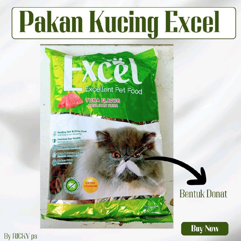 EXCEL PAKAN KUCING TERSEDIA BERBAGAI VARIAN, DONAT, IKAN, SEGITIGA DLLL 3