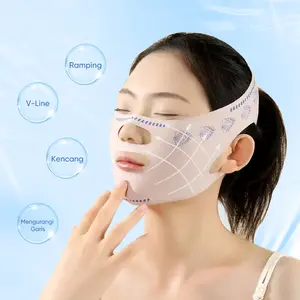 BLOOMIFY perban V-facelifting Face Bandage Masker Tidur Elastis Wajah V Perban Bentuk Pelangsing Wajah Alat Perawatan Wajah Kecantikan Pengangkat Pengencang Masker Dagu Ganda Memudar Lipatan Nasolabial Face Slimmin chin strap Anti Kerut