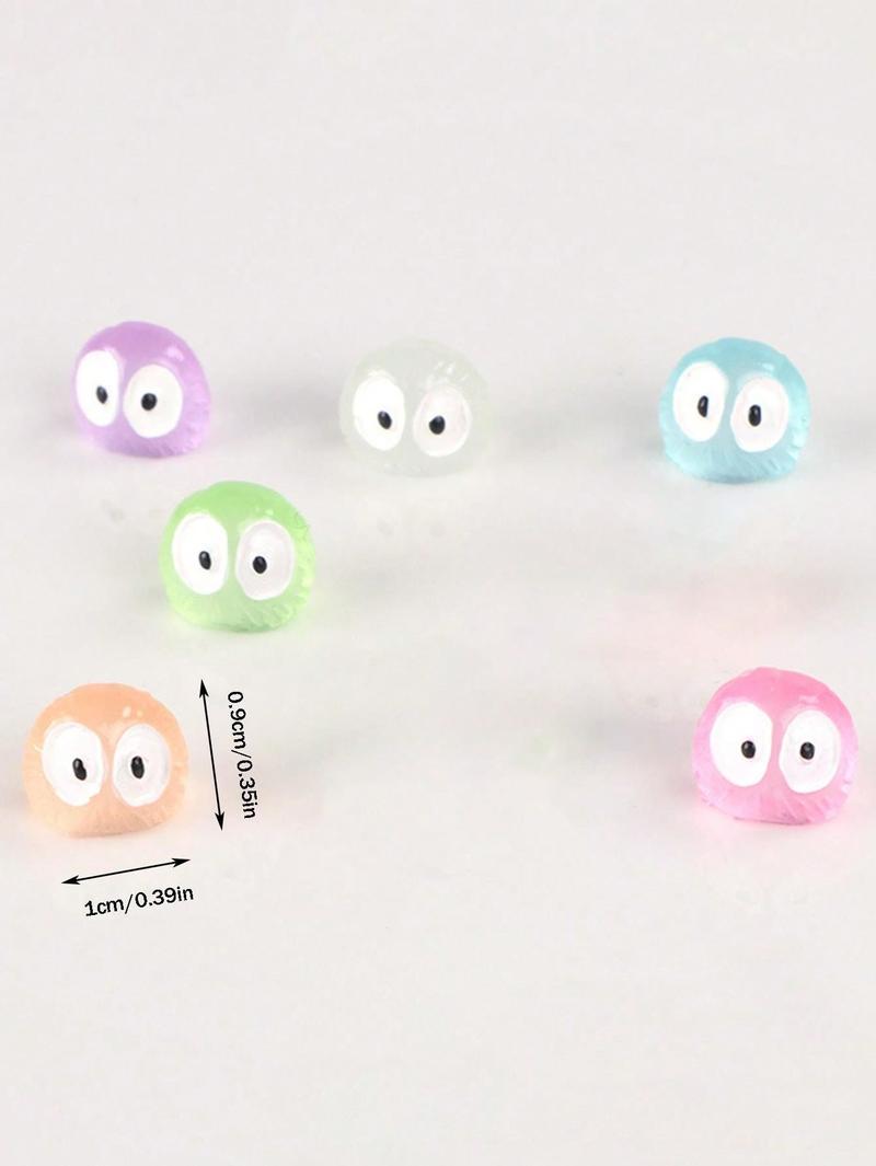 Product Introduction of 6-piece set Car Luminous Color Mini Coal Ball Decoration Car Mirror Center Console Car Interior Decoration 7