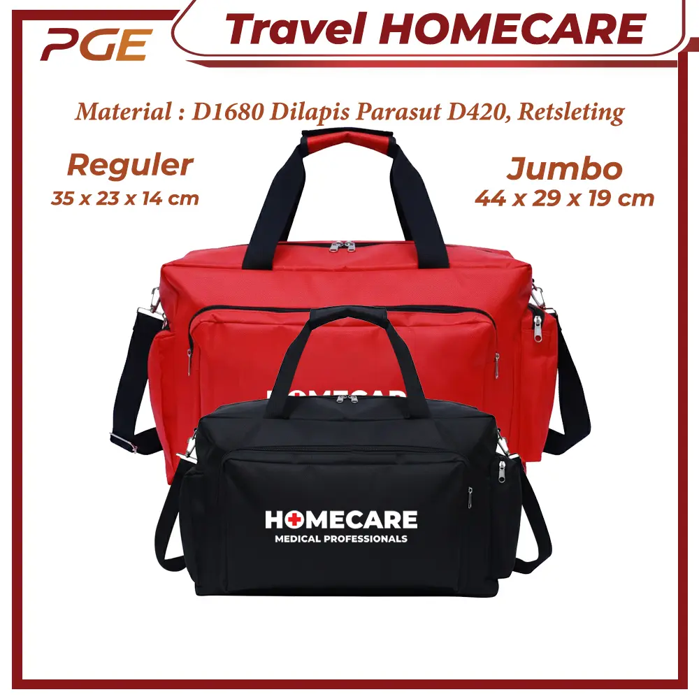 Home Care Jumbo Travel Medical Kit Bag Tas Perlengkapan Medis Emergency Kit P3K SAR First Aid Tas Homecare