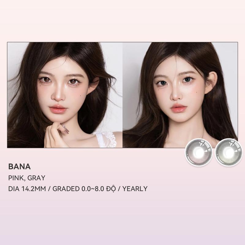 Product Introduction of Kính Áp Tròng Dorothy, 12 Tháng, Bana, Màu Hồng Và Xám, DIA 14.2mm, Độ Kính Áp Tròng 0-8, Mua 1 Cặp, Tặng 60ml Dung Dịch Chăm Sóc Và 10ml Nhỏ Mắt, Dành Cho Phụ Nữ, Mắt Làm Đẹp, Màu Tự Nhiên, [ĐẶT MUA 1 TẶNG 3] 0