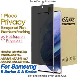 Privacy Full Cover Private Screen Protector Glass Tempered Films For Samsung S25FE S25Edge S25Ultra S25+ S25 S24 S23 S22 S21 Ultra Note20 Note10 A17 A16 A26 A36 A35 A56 A55 Anti-spy Protective Glass