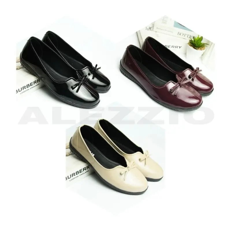 SEPATU WANITA FLATSHOES ALEXA SERIES ALEZZIO || SEPATU WANITA KEKINIAN Black BLT.02 4