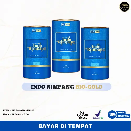 Paket Hemat 3 Kaleng Teh Celup Indo Rimpang Bio Gold Resep JSR BPOM