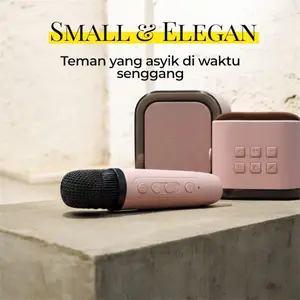 Karaoke Mini Speaker Bluetooth Warna Colourful Elegan Portable Ringan Cocok Untuk Karaoke Dan Penggunaan Sehari-hari