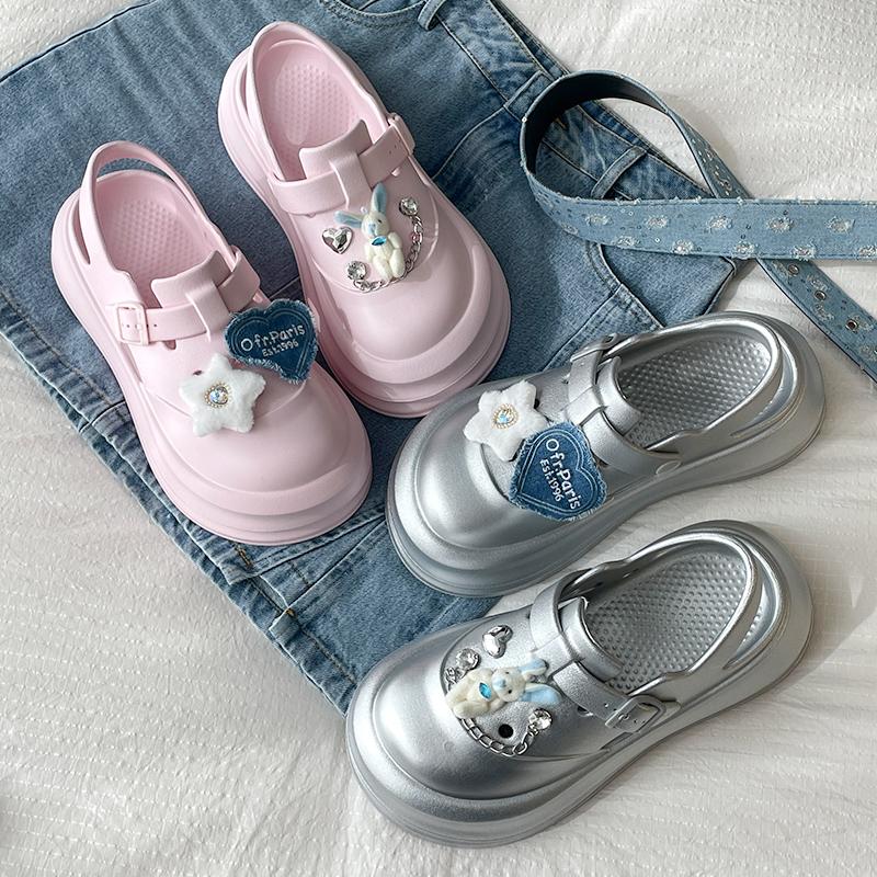 UTUNE Mary Jane Nữ Sandal Đế Dày Thời Trang Mềm Dán Sticker