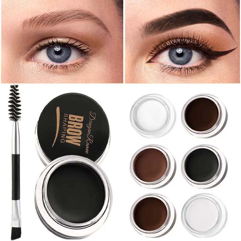Wild Matte Brown Black Eyebrow Cream Gel Waterproof Lasting Eyebrow Styling Gel Wax Eyebrow Cream