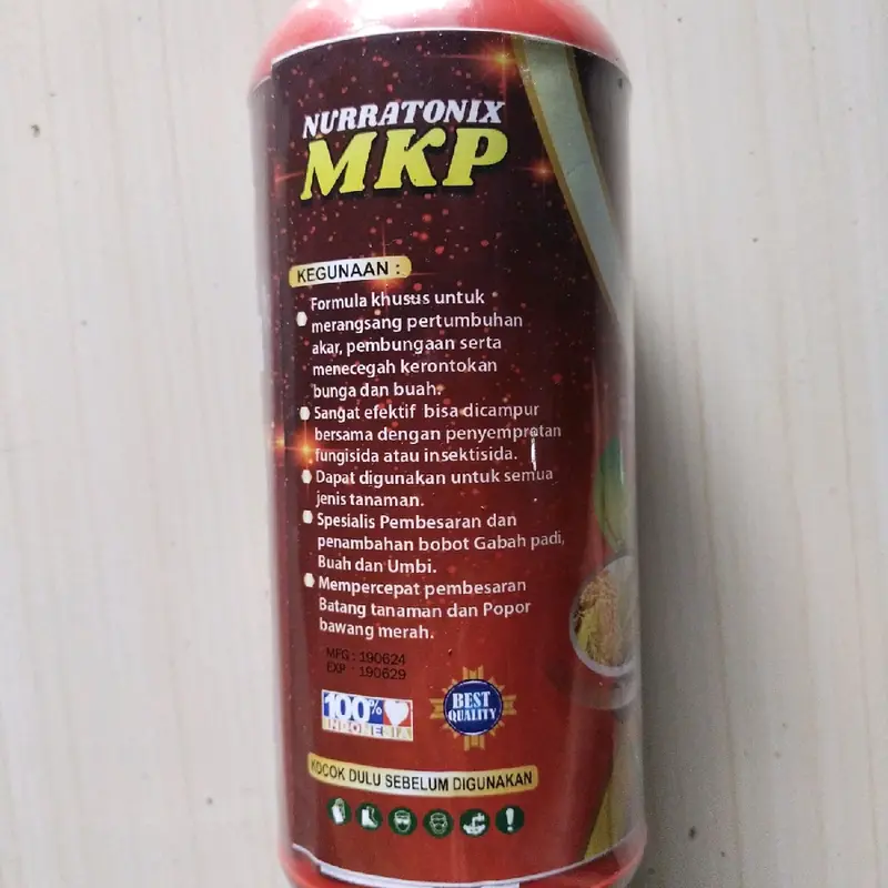 MKP Nurratonix New 1 Liter Pupuk Cair untuk merangsang bunga & mencegah kerontokan bunga bakal buah, Pengisian dan pembesaran umbi dan buah dan gabah padi#kalium#MKP Tanaman 4