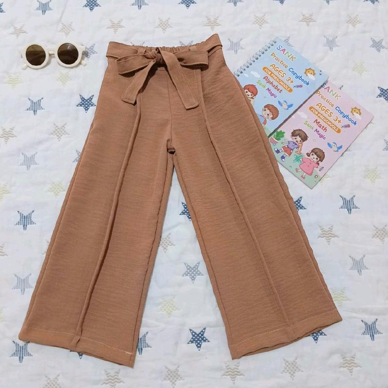 Celana Kulot Anak Perempuan model terbaru untuk anak 4-11 tahun bahan cringkle airflow 3