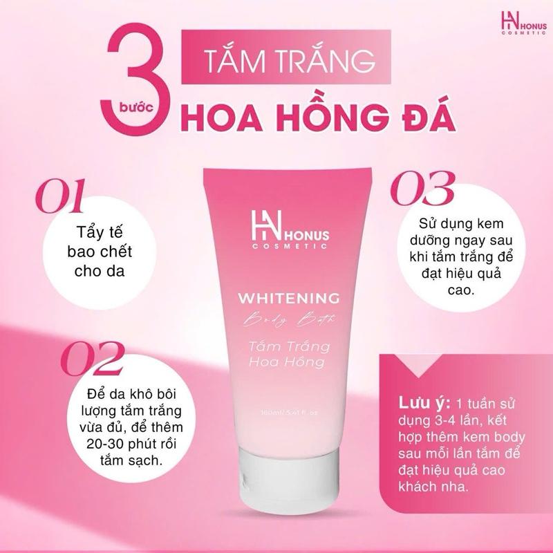  Kem Ủ Trắng BODY HONUS Hoa Hồng Hỗ Trợ Làm Trắng Da 160ML 