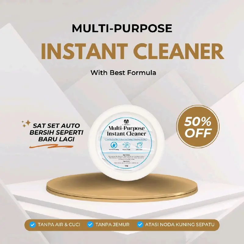 Paket Promo - Krim Pembersih Sepatu Anti Noda Kuning Tanpa Dicuci Tanpa Bilas Langsung Putih Bersih - Gratis Spons Pembersihan dan Sikat - Shoe Pemutih Sepatu Sneaker Cleaner 7