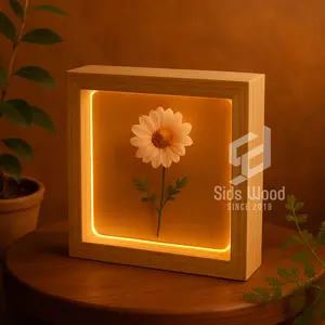 SidsWood [3D15] Bingkai 3D 15x15 cm Frame Mahar Kayu Jati Belanda Pigura Hantaran Gifts-