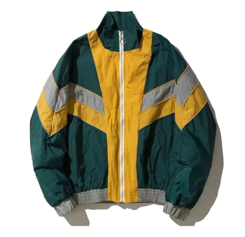 Jaket Winbreaker Vintage Berpola Patchwork Multicolor Overflowstuff Unisex Pria 2