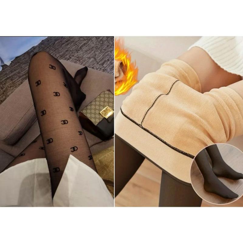 Quần Tất Lót Lông 3D 6S Thật Chân Ấm Áp Siêu Dày Dai Bền Giữ Ấm Mùa Thu Đông Da Đen & Nâu Size 40-60kg Quần Tất Lót Lông Cừu Dày Dặn Giữ Ấm Mùa Thu Đông