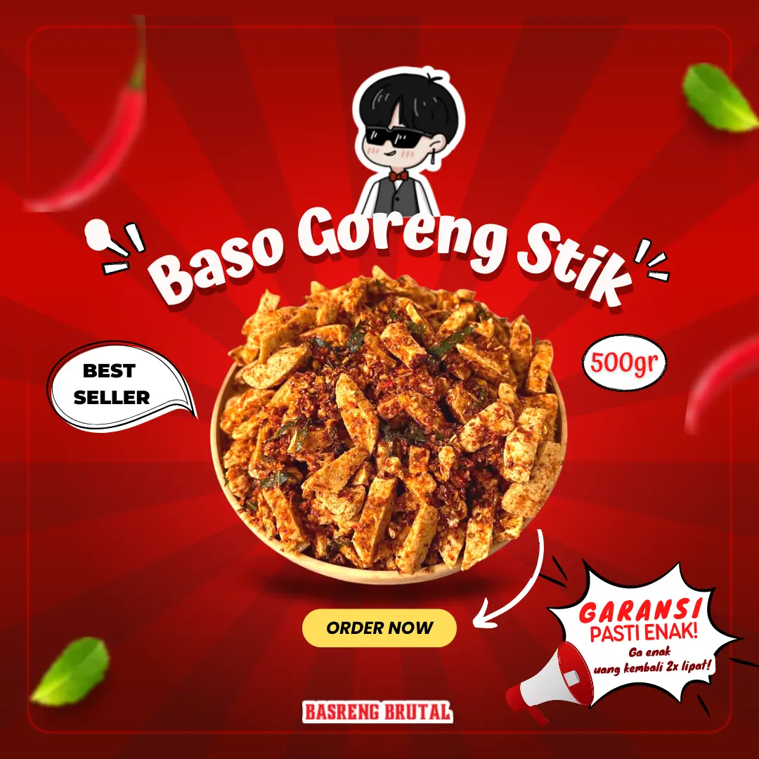 Basreng Brutal Cikruh Pedas Daun Jeruk 500gr Asin Food Manis