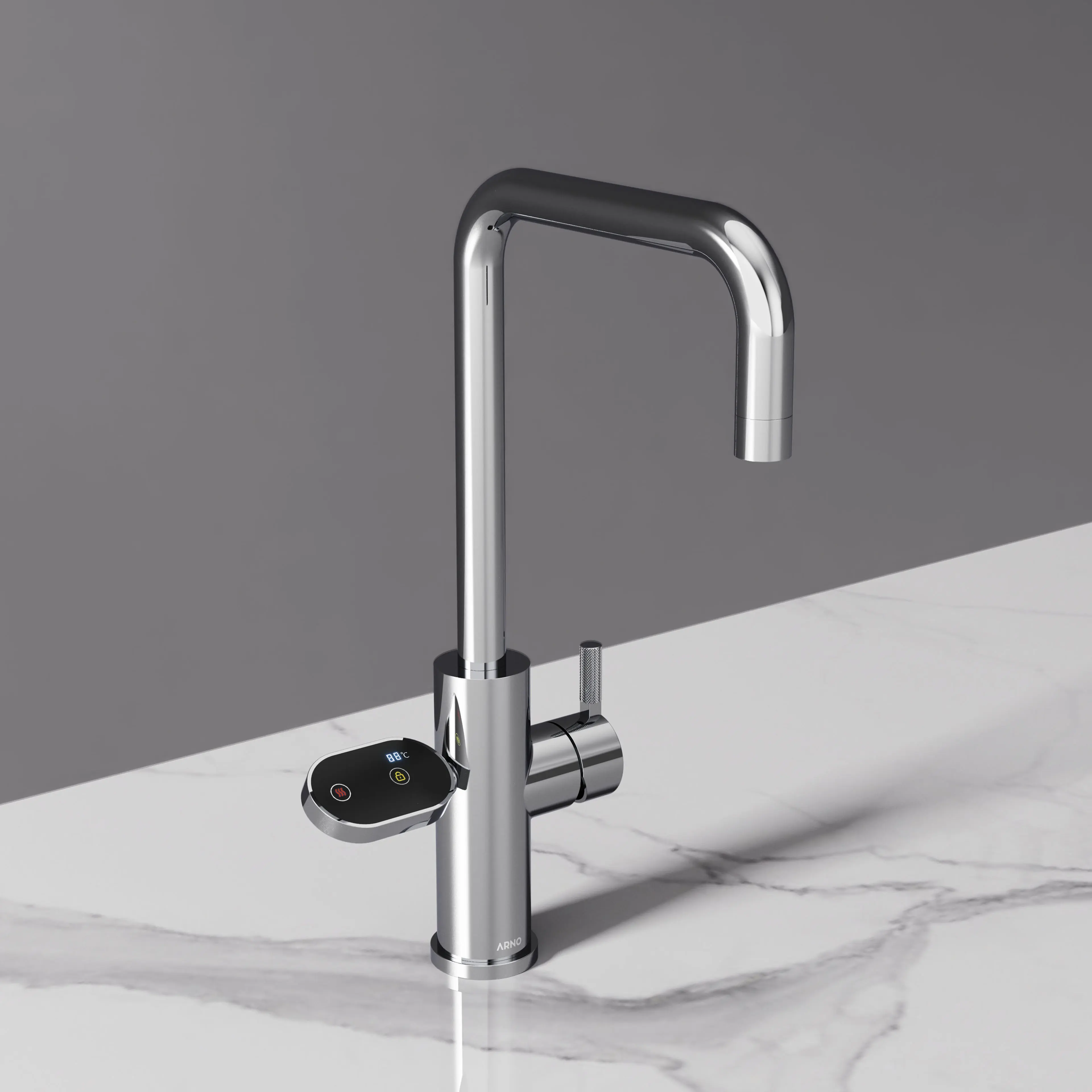 ARNO Square 3 in 1 Chrome Instant Boiling Hot Water Tap