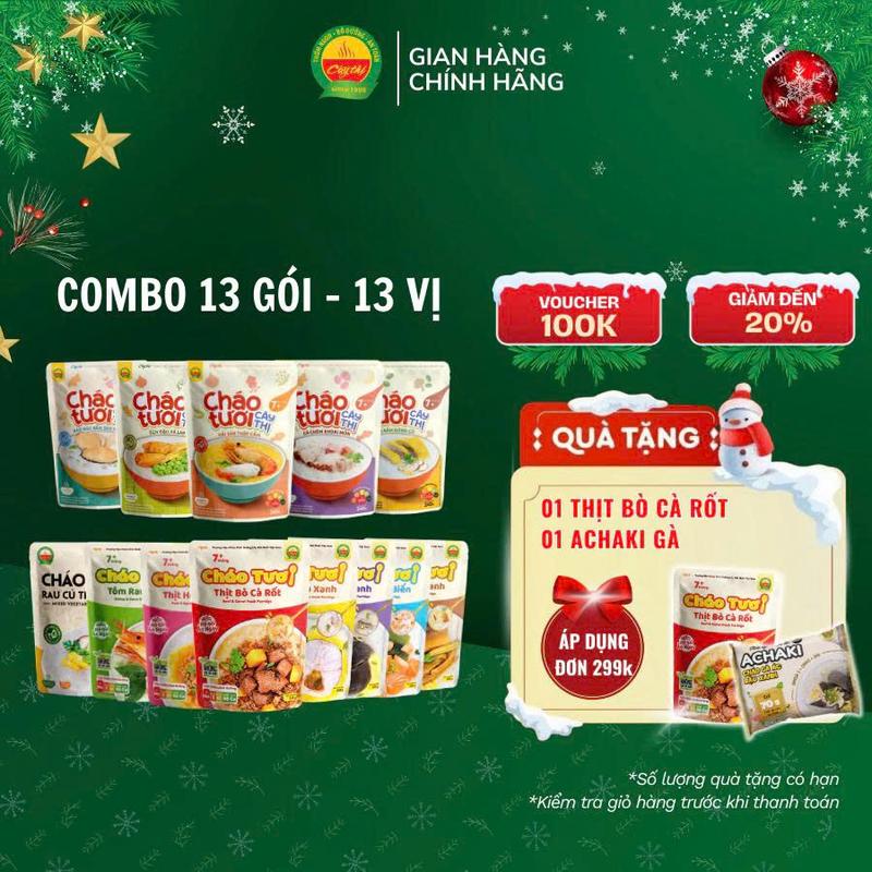 Combo 13 Gói Đủ Vị Cháo Tươi Dinh Dưỡng Cây Thị