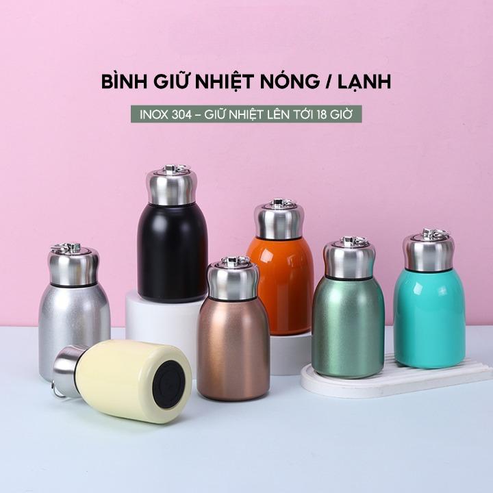 Bình Giữ Nhiệt Đựng Cafe INOX 304 Dung Tích 300ml Bình Giữ Nhiệt Cà Phê Có Quai Xách