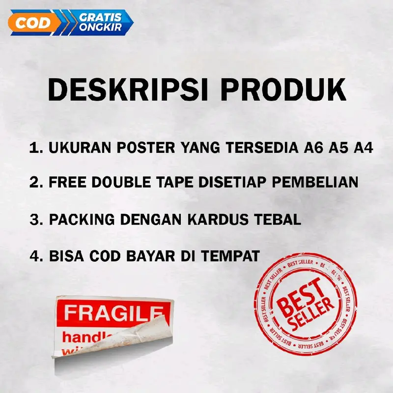 Poster Dinding Bounty One Piece Isi 50 Pcs | Dekorasi Ruangan | Hiasan Dinding Kamar | Produk Cetak | Kamar Aesthetic | Wall Decor | Art Carton Premium 2