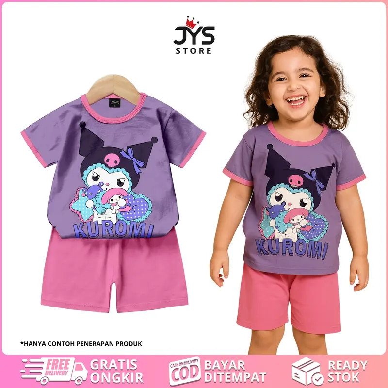 (Beli Lokal) JYS - PAKET HEMAT ISI 6 Setelan Anak Perempuan Kode 1 Bear Motif RANDOM Fashion 6
