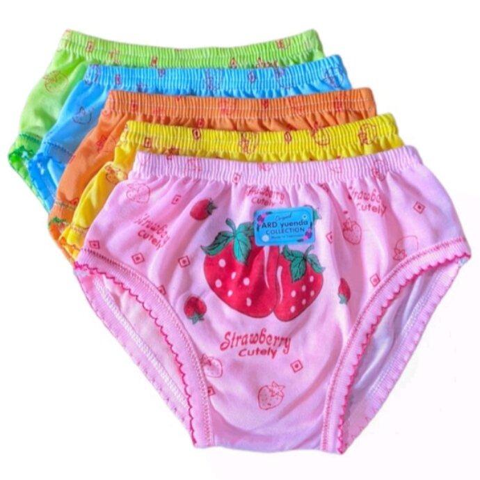12 PCS Celana Dalam Anak Motif Strawberry untuk Usia 2-7 Tahun 6