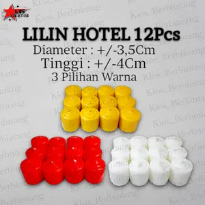 Lilin Hotel Lilin Kecil Hias Tanpa Aroma Isi 12Pcs