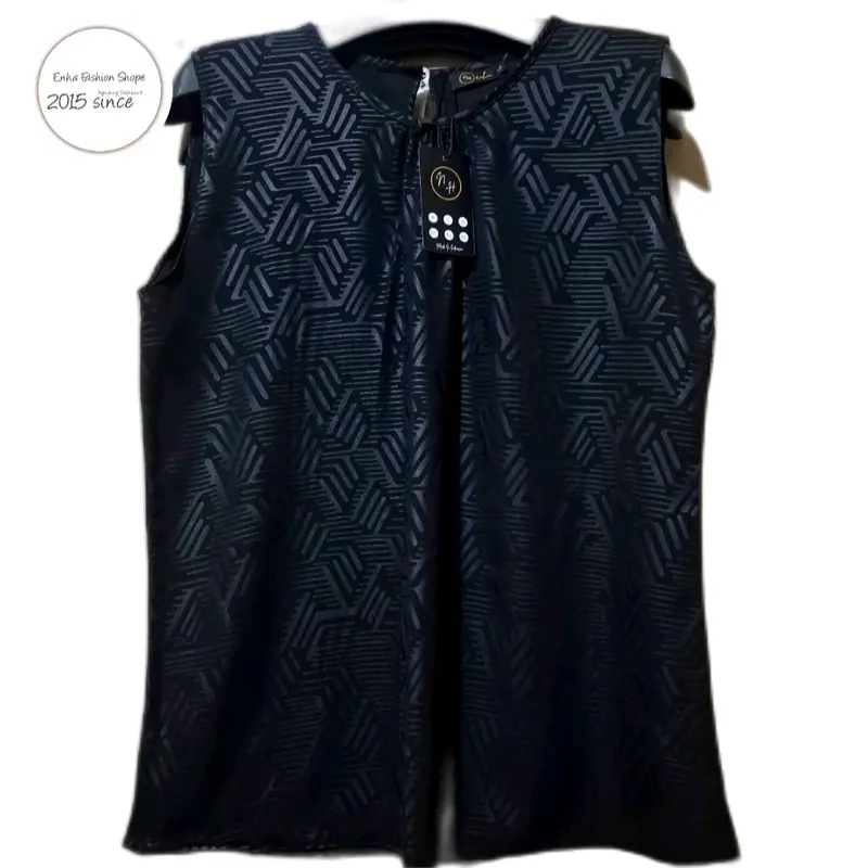 NH Top Inner Sleveless  Cantik Jumbo Tanpa Lengan  Atasan Wanita  Nyaman Hitam Motif Dalaman Tebal  Katun Lembut  Tank Panjang Rompi Fit Garis inner  vest Kotak Melar 4