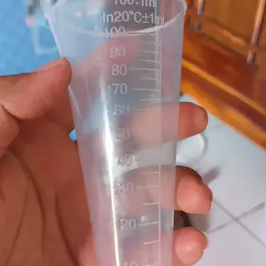 Gelas Ukur 100 ML Plastic Jigger Takaran Gula Minuman Tea Coffe Adonan Kue Transparan Cup Measuring Model Kerucut