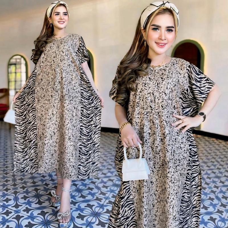Daster Lowo Jumbo Busui LD 130 Cappucino Series Resleting Depan Daster Rayon Wanita Bumil 4