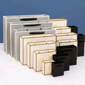 Paper Bag Ribbon Handle Colour / Tas Kertas Warna Pegangan Pita Kado Gift Kado Hadiah Hampers Goodie Bag Mewah Jumbo Besar Tebal Kuat Tahan Air