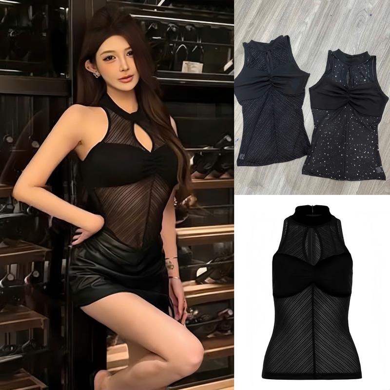 Áo Ba Lỗ Lưới Khoét V1- A628 áo  nữ  đẹp aogiare