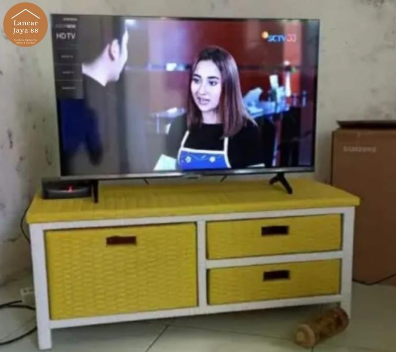 Lemari Laci Rotan Sintetis 3 Susun Minimalis 2