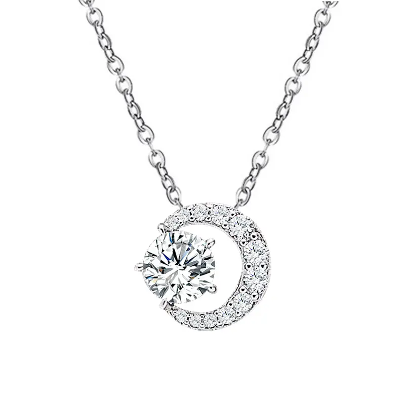 Netizen Live Korean Version Simple and Fashionable Moon Necklace Women's Trendy Temperament Collar Chain Cold Wind Women's Instagram Pendant