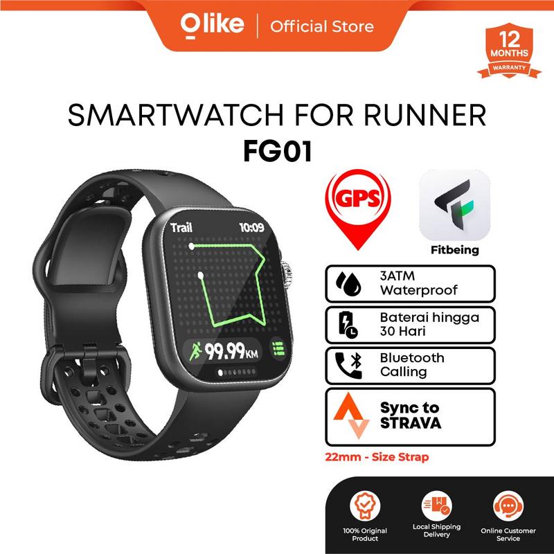 Olike Smartwatch FG01 GPS Layar HD Tahan Air 3ATM Swim