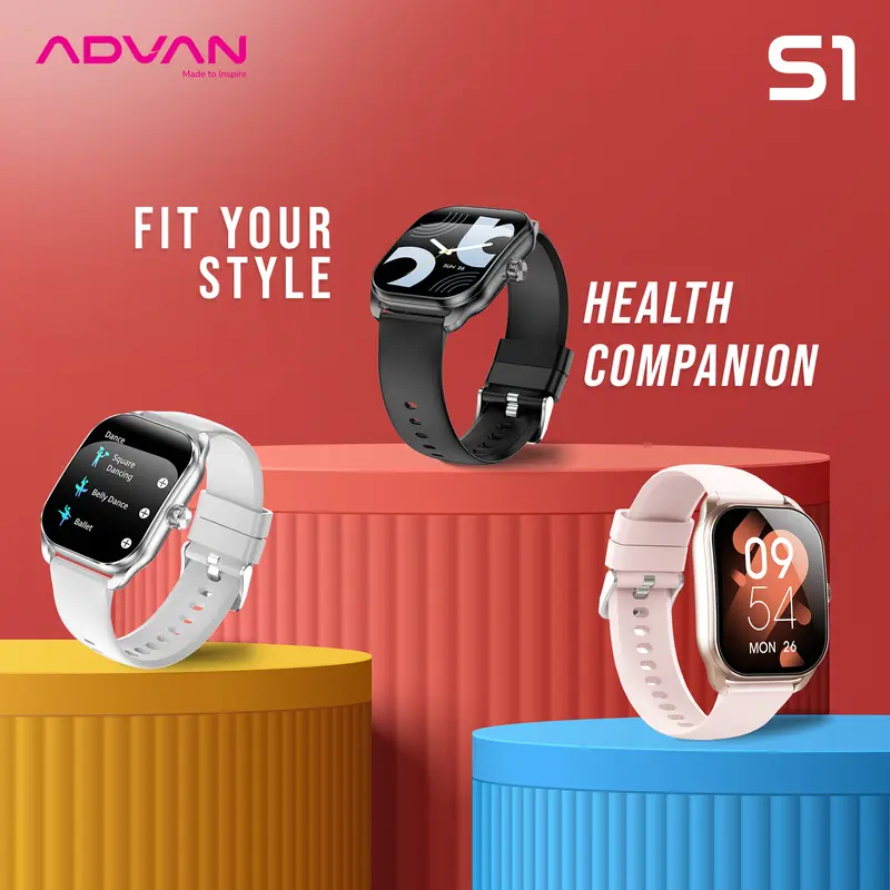 [Exclusive Vilmei] ADVAN Smartwatch S1 AI Voice Assistant IPS Display 2.01" Touchscreen Waterproof IP68 Bluetooth Call Health Monitoring 6