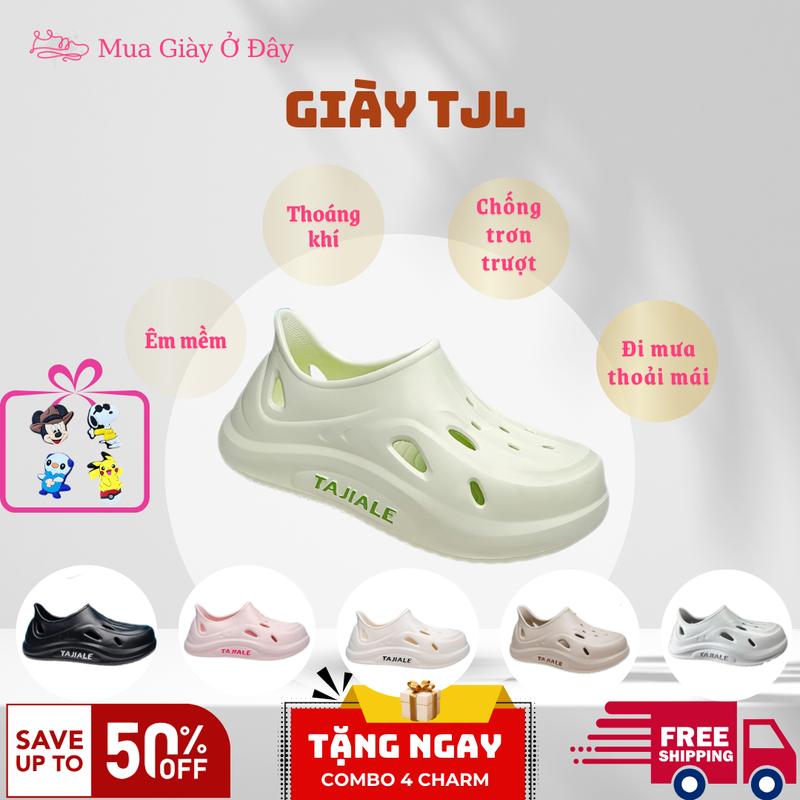 [FORM NHỎ TĂNG 1 SIZE][Tặng combo 4 charm] Giày Sneaker TJL nam nữ, giày sandal nam nữ giày đế bằng mẫu trơn form dáng 2025 Shoes - Đi chơi, đi học, đi du lịch