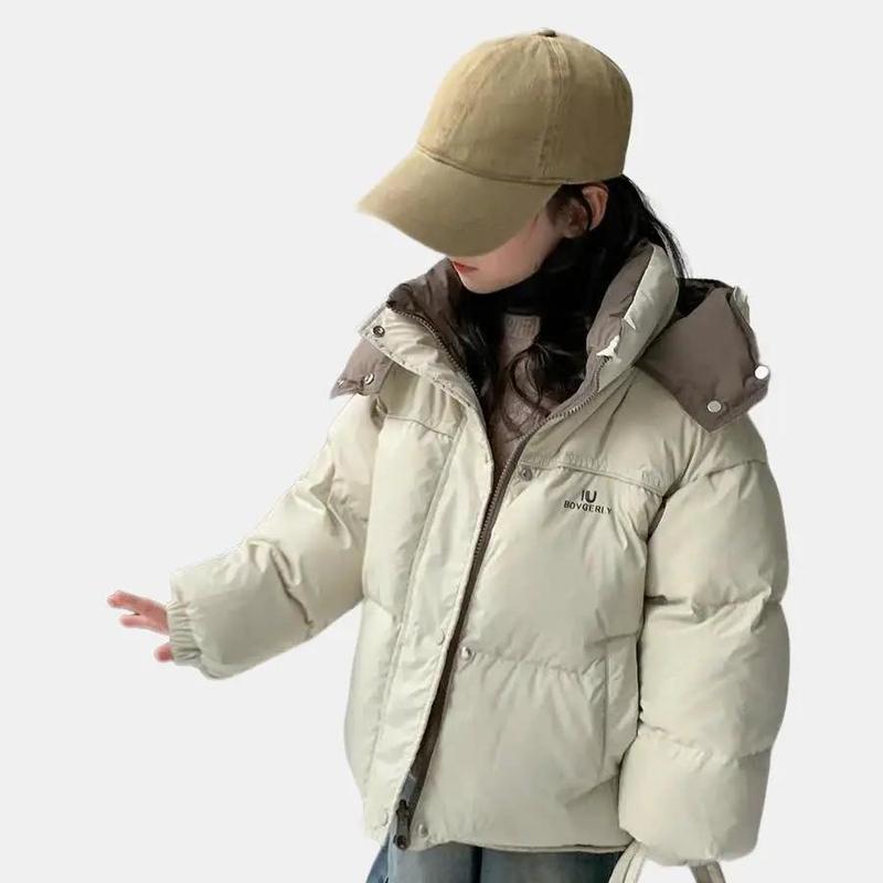 Áo phao mũ liền dài tay cho bé trai và bé gái ấm áp mùa đông - Top