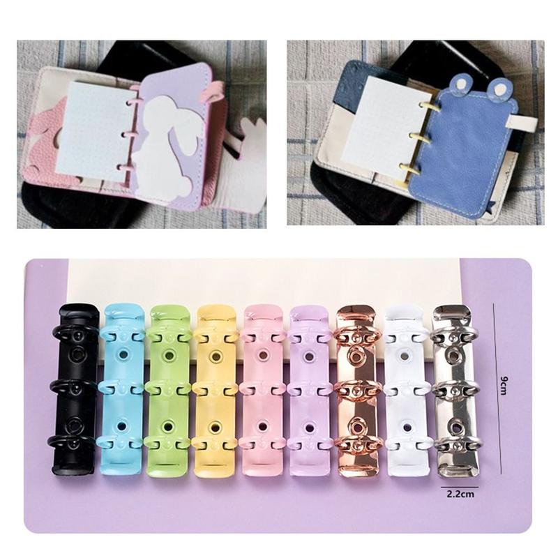 Colorful Detachable Metal Spiral Rings Binder Clip DIY Diary A8 Paper Binder Clips Album High Quality Loose Leaf Ring File Folder 6
