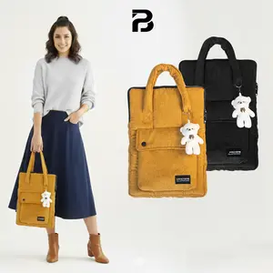 Tas Laptop Corduroy Halus Lembut - Model Terbaru V1 13-14 inch