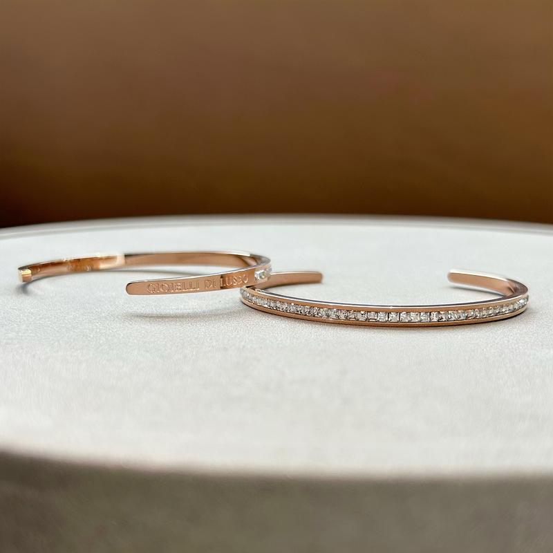 ELENKA - Vòng Tay Mạ Vàng 18K, Đính Viền Đá Zircon, Thiết Kế Đá Nhỏ 2