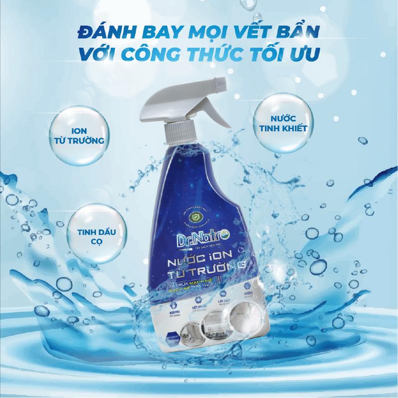Dr.Natro Nước Ion Từ Trường Tẩy Đa Năng Làm Sạch Mọi Bề Mặt, Loại Bỏ Mùi Hôi,…