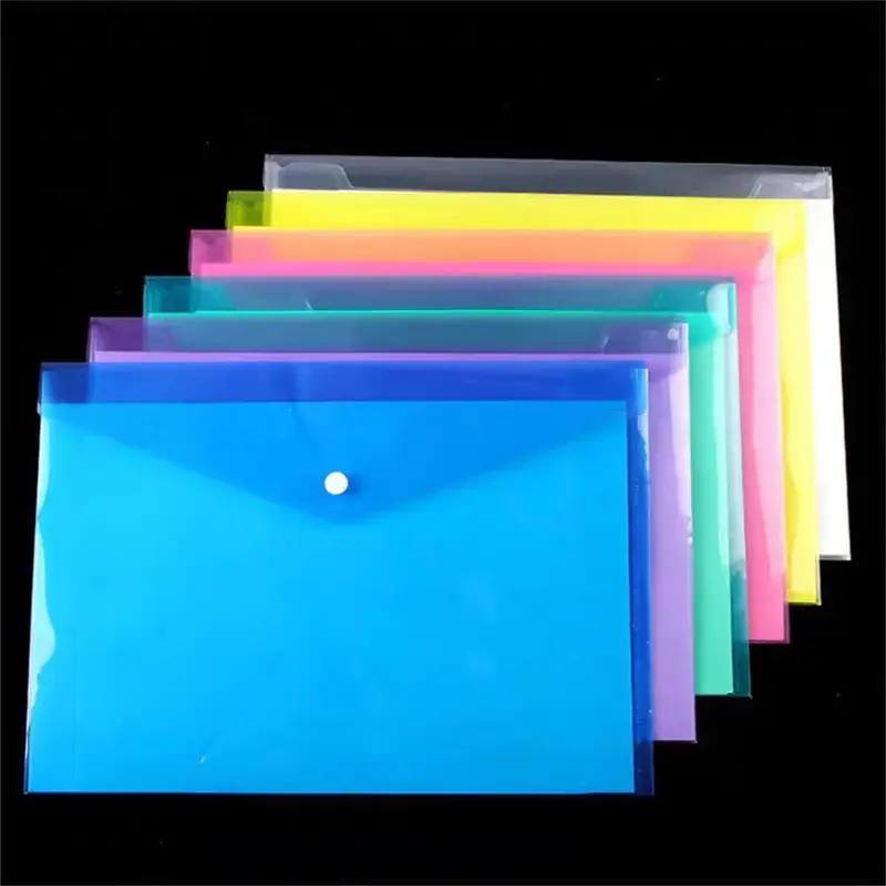 （1PC）A4 Map Mika Kancing Big/Map Dokumen 209 Transparent Plastic Information Bag 1