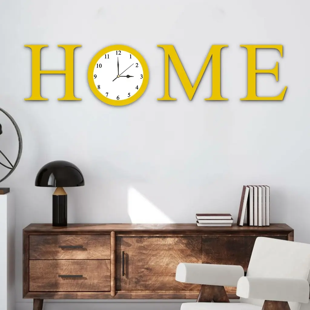 Jam dan Hiasan Dinding Modern Abjad HOME